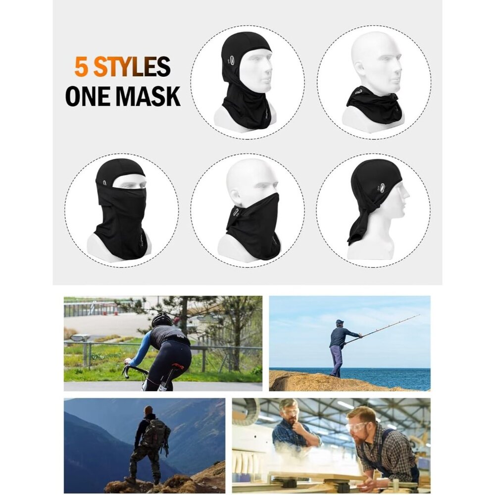 Balaclava Face Mask Breathable Ice Silk UV Sun Protection for Men Women - Picture 6 of 7